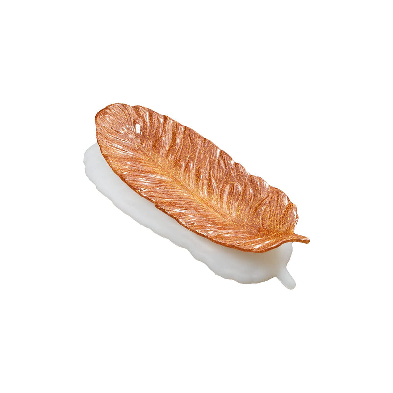 AMZTOART 1pc Feather Shaped Silicone Coaster Mold Making Resin Tray, Epoxy Resin Trinket Dish Molds, Ring Holders Jewelry Tray (M0007) M0007 - NewNest Australia
