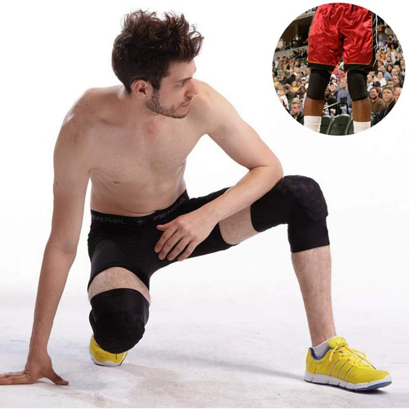 Knee Compression Sleeve,Support Brace Sleeve for Knee Protector with Honeycomb Padding, Breathable and Non-Slip Knee Pads for Basketball, Gym, Running Workout Sports, A Pair for Men and Women Large - NewNest Australia