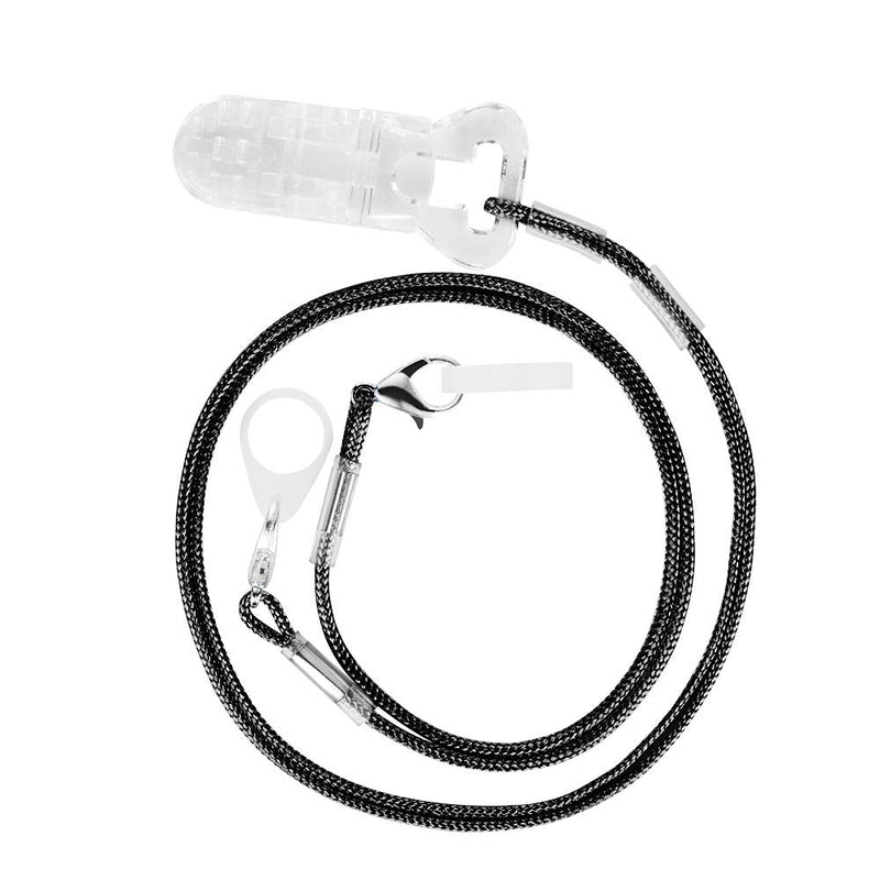 Hearing Aid Clip - Anti-Lost Lanyard Protector BTE Clip Holder for Adults Seniors (Black) Black - NewNest Australia