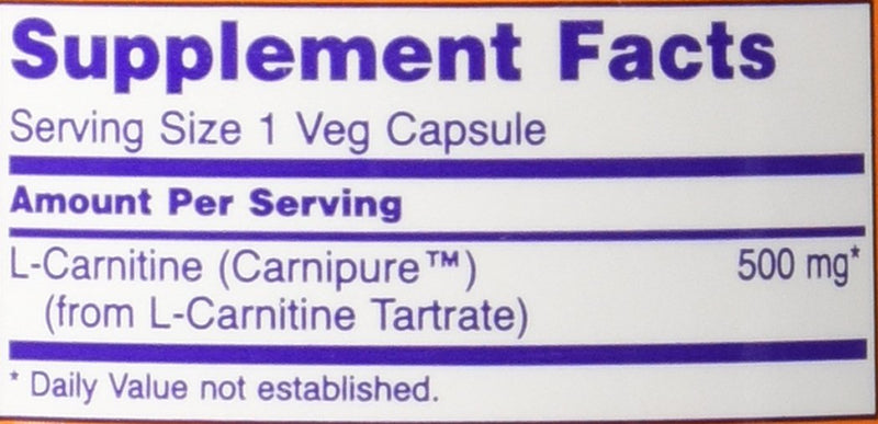 Now Foods L-Carnitine 500 mg 180 Capsules - NewNest Australia