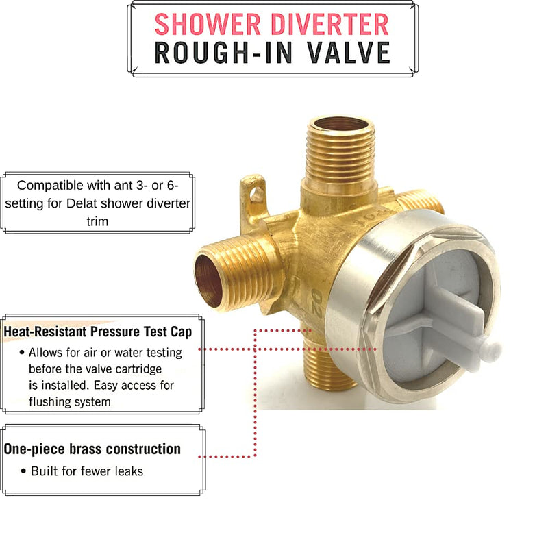 Diverter Rough in Valve for Delta R11000 3/6 Setting - NewNest Australia