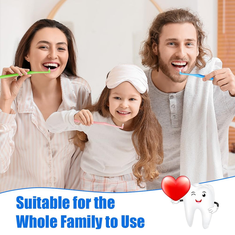 ACWOO Tufted Toothbrush, Pack of 4 Single Tufted Brush Toothbrush Small Toothbrush Tufted Brush Soft Tufted Toothbrush Trim Toothbrush Single Interdental Space Brush for Detail Cleaning - NewNest Australia