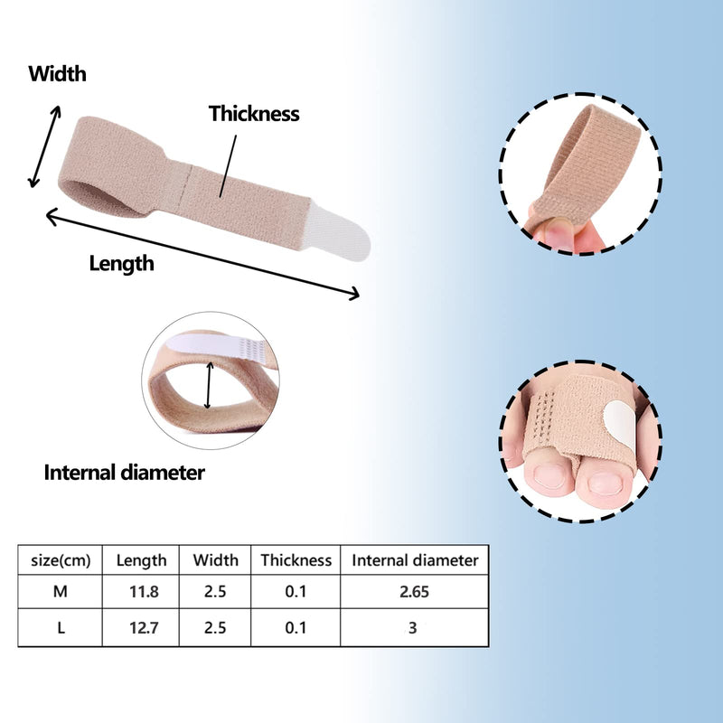 Pack of 10 hammer toe splint bandage, hammer toe corrector, toe separator, toe splint, toe bandages for correcting hammer toes, broken toes, crooked toes - NewNest Australia