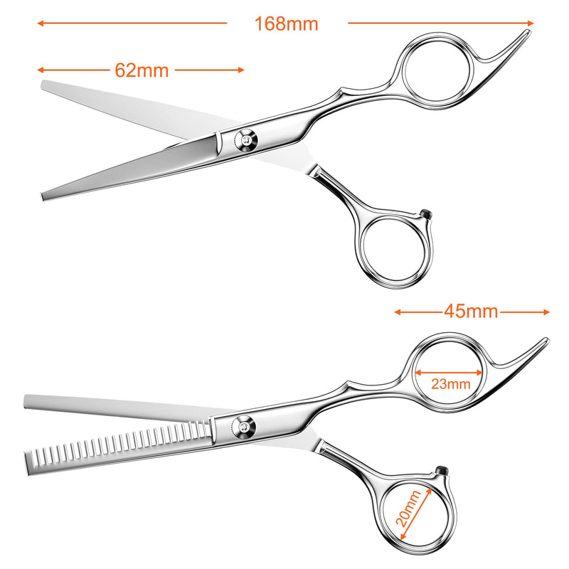 Mesybveo 2 pieces hair scissors, ultra-sharp and precisely cut styling scissors, hairdressing scissors made of stainless steel for thinning and shaping, suitable for home, hairdressing salon, hairdresser - NewNest Australia