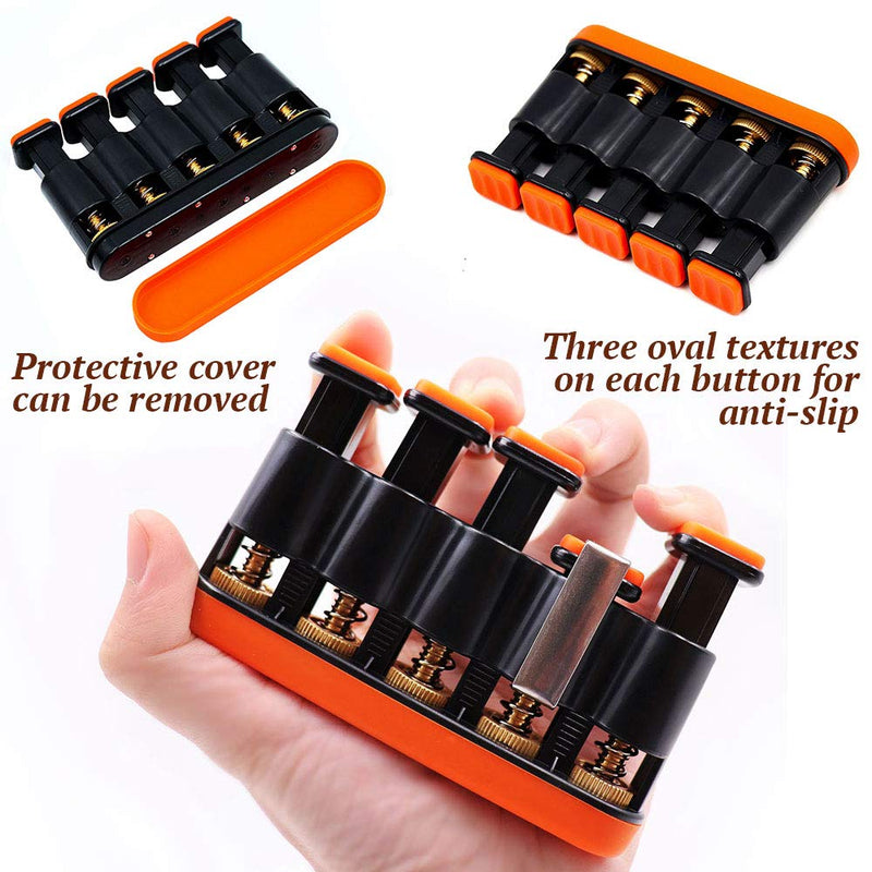 DILIMI Finger Strengthener,Guitar Beginner Exercier,Finger Trainer,Hand Grip Strength Trainer for Athletes,Musicians & Physical Therapy Orange - NewNest Australia