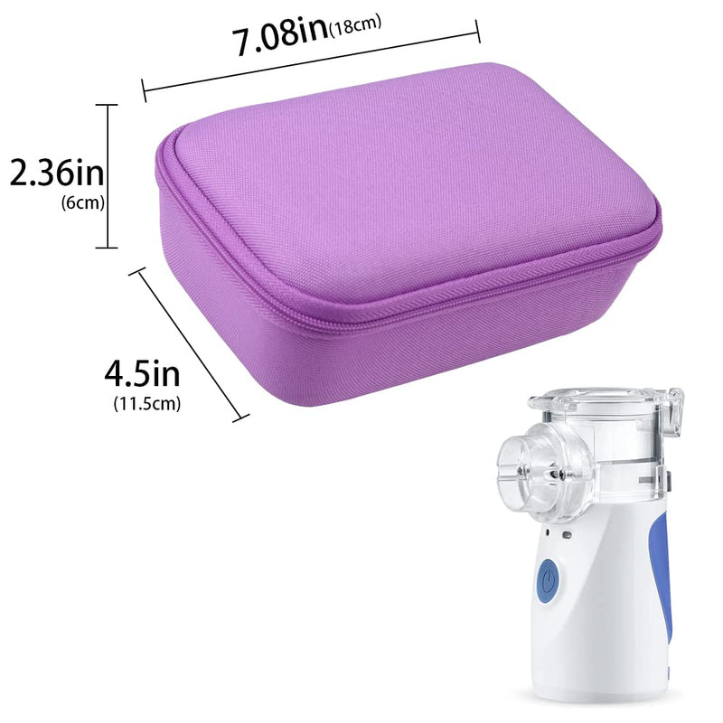 Leayjeen Hard Shell Case for Asthma Inhaler, Travel Case Bag Compatible with Asthma Inhaler,Masks,Spacer, EVA Hard Shell Material (case only) Purple - NewNest Australia