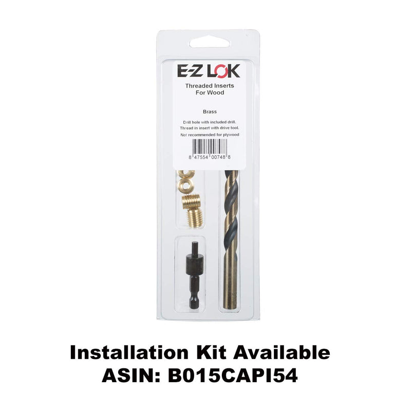 E-Z LOK 400-4 Threaded Insert, Brass, Knife Thread, 1/4"-20 Internal Threads, 0.500" Length (Pack of 25) 0.500" Length (Pack of 25) - NewNest Australia