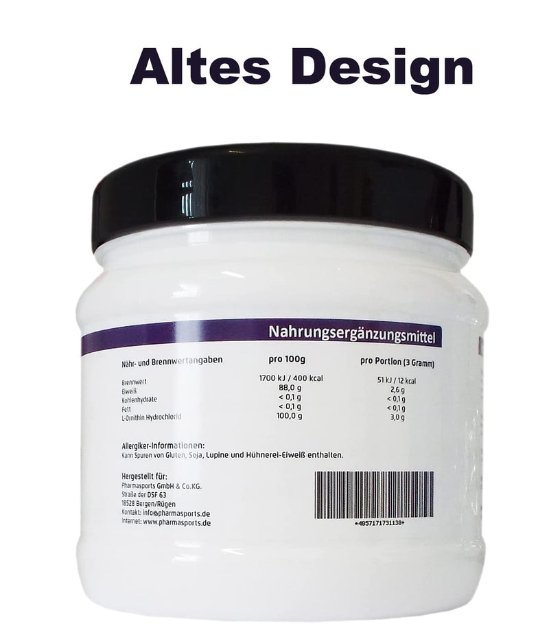 L-Ornithine powder 300g - PREMIUM quality - obtained through vegetable fermentation (quantity like 600 capsules of 500mg each) - NewNest Australia