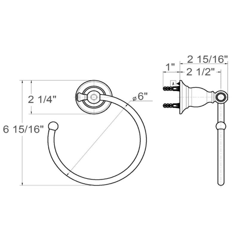 Design House 561035 Oakmont Towel Ring, Oil Rubbed Bronze Oil-rubbed Bronze - NewNest Australia