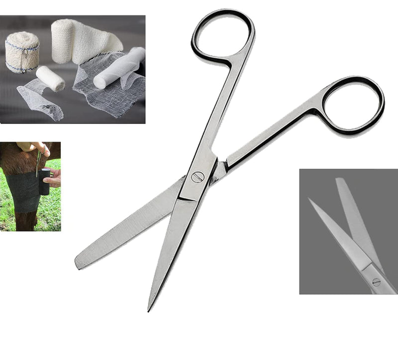 Utility Blunt Nursing Scissors First aid All-Purpose Instrument Sharp Blunt 15.5 cm Stainless Steel Dressing Scissor Autoclavable for Home Use - NewNest Australia