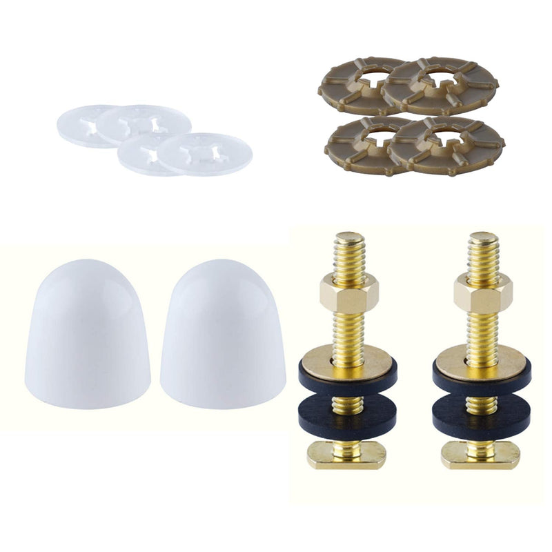 Toilet Wax Ring Kit, Toilet Bowl Wax Ring with Brass Closet Bolts, Bolt Caps, PE Flange and Extra Retainers, Thick Wax Ring Gasket for Toilet Bowl- Gas, Odor and Watertight Seal 26MM - NewNest Australia