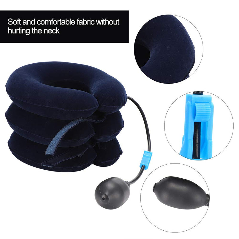 Inflatable Cervical Traction Device, Portable Adjustable Neck Stretcher, Neck Support Clamp For Spine Decompression, Neck Pain Relief And Relaxation (Average Blue) - NewNest Australia