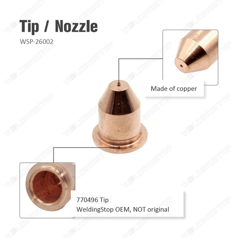 WeldingStop 770496 770723 Electrode Tip for Hobart Plasma Cutter Airforce 250ci HP-25 and AirForce 500i HP-50 Torch - NewNest Australia