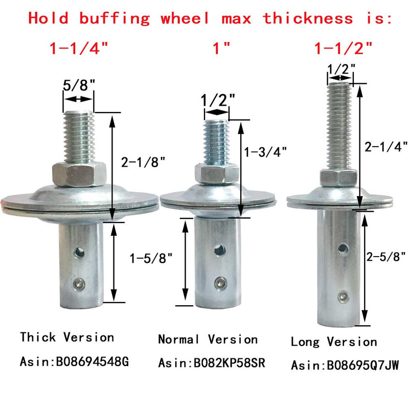 EMILYPRO Shaft Arbor Extension 1/2" and 5/8"/ Motor Arbor Threaded Shaft Adapter for Buffing Grinding Wheels / Fit for Bench Grinder - Right 1 Pack for Grinder 1/2" & 5/8" 1 Pc - NewNest Australia