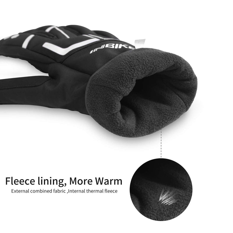 INBIKE Cycling Gloves for Men Winter Windproof Reflective Thermal Gel Pads Touch Screen Windproof-Black Medium Palm Girth 8.5-9" - NewNest Australia