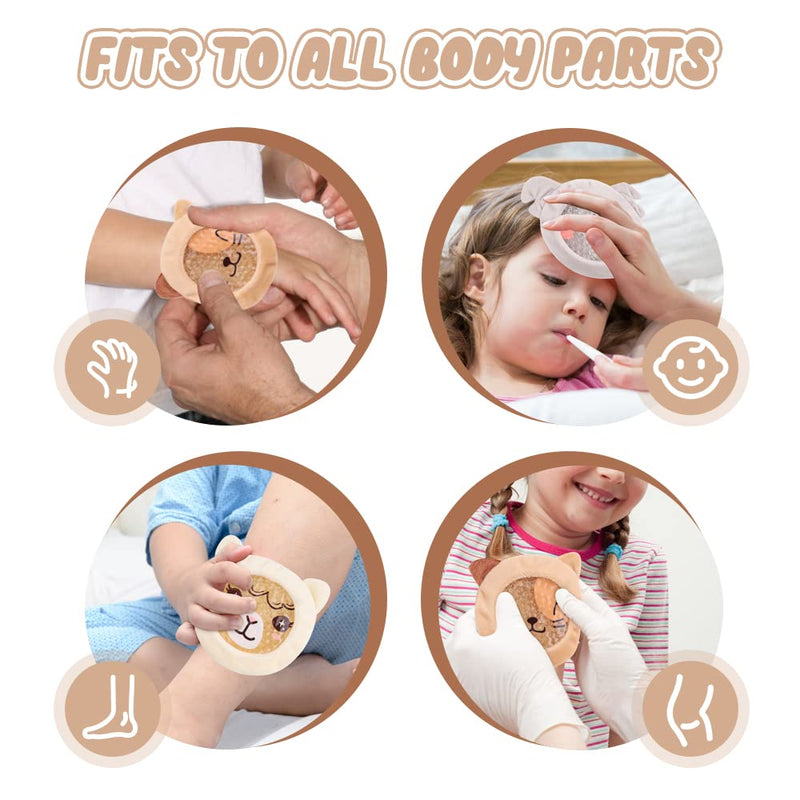 Hilph Children'S Cooling Pads, Cooling Pad For Children Injuries, Children'S Gel Cool Pack With Soft Fabric Cover, Cold Warm Compress For Bumps, Wisdom Teeth, Bruises - NewNest Australia