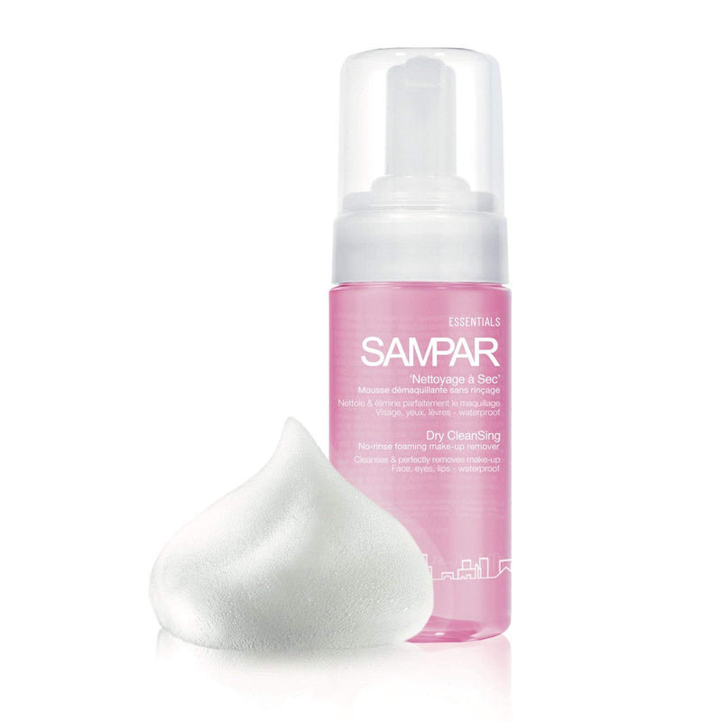 Sampar Essential Dry CleanSing - No-rinse Foaming Make-Up Remover Face, Eyes, and Lips - All Skin types 100ml - NewNest Australia