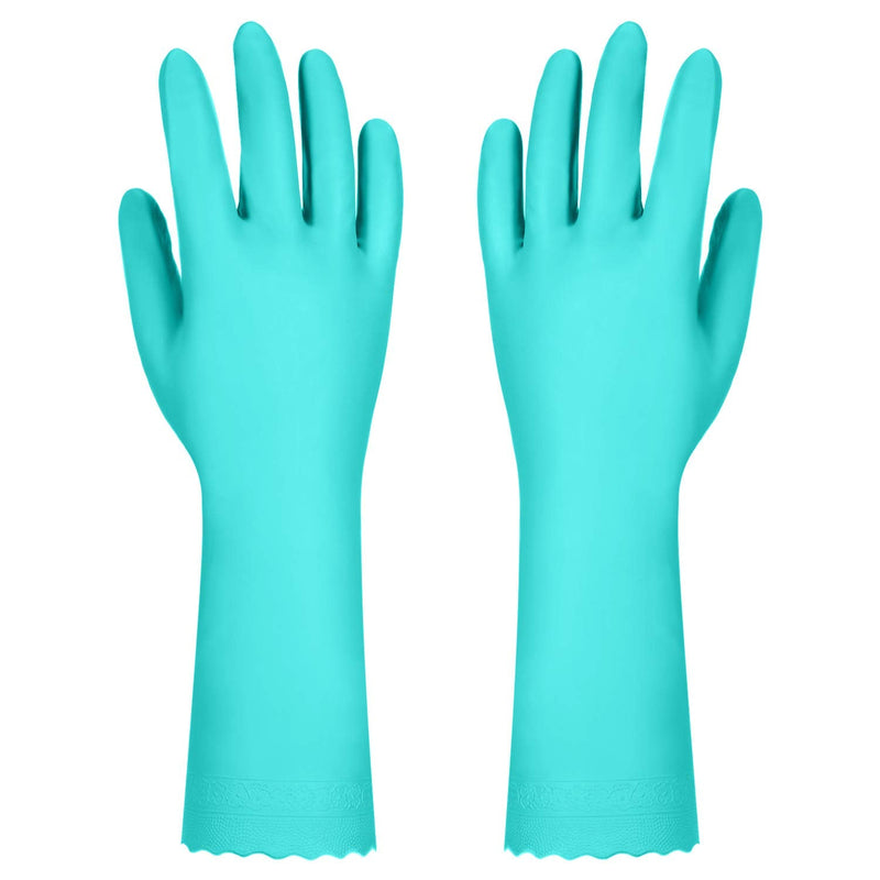 Reusable Kitchen Cleaning Gloves With Latex Free,Cotton Lining, Non- Slip Swirl Grip Gloves for Dishwashing 2 Pairs (Purple+Blue, Large) - NewNest Australia