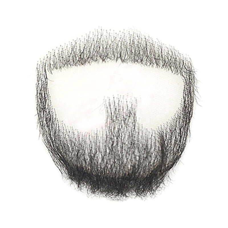 Remeehi Goatee Men's Beard Real Hair Lace Handmade Mustache for Fancy Dress Black Zhou - NewNest Australia