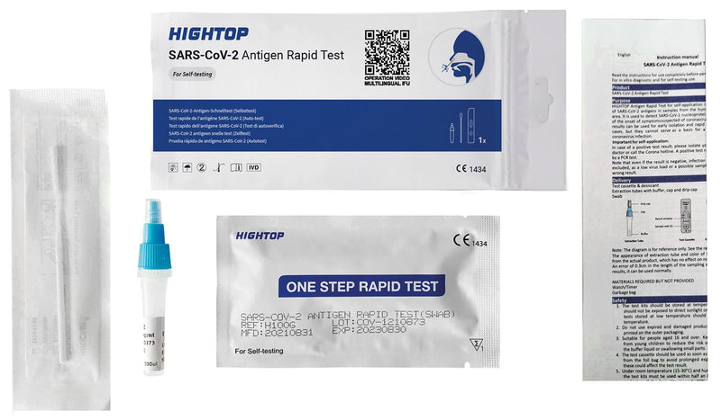HIGHTOP rapid antigen test SARS-CoV-2 - self-use - pack of 5 - NewNest Australia