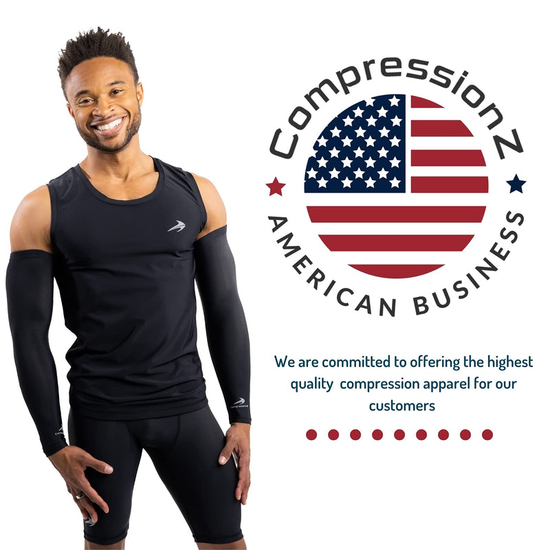 CompressionZ Compression Arm Sleeves for Men & Women UV Protection Elbow Sleeve Camo Large - NewNest Australia