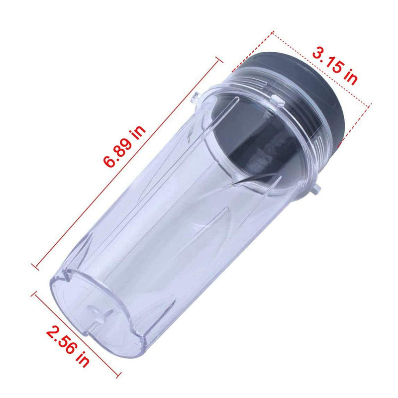 16oz Blender Cup Set Compatible with Ninja Replacement Parts Single Serve Cup with Lid and Seal Lid Compatible with Nutri Ninja Series BL770 BL780 BL660 BL740 BL810 Blenders - NewNest Australia