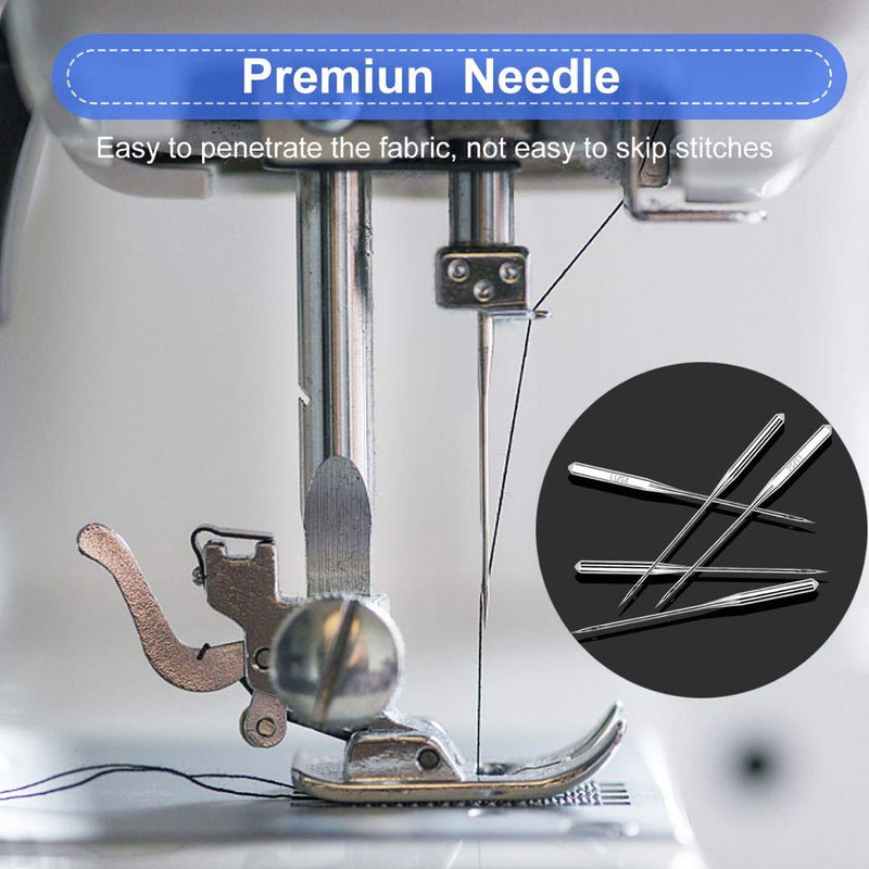 100PCS Sewing Machine Needles, Universal Sewing Machine Needle for Singer, Brother, Janome, Varmax, Needles for Sewing Machine with Sizes HAX1 65/9, 75/11, 90/14, 100/16, 110/18 - NewNest Australia