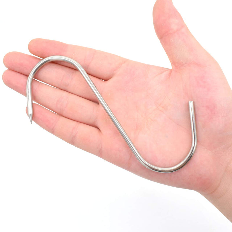 NewNest Australia - 5 Inch Meat Hooks HONSHEN S-Hook Stainless Steel Meat Processing Butcher Hook Pot Hooks 5 Inch 