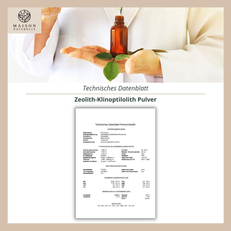 Maison Naturelle ® - Zeolite Clinoptilolite Powder (1000 G) - Tribomechanically Micronized & Activated 1.00 kg (Pack of 1) - NewNest Australia