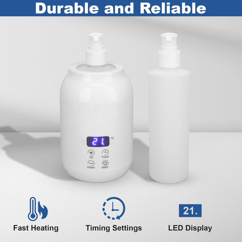 Massage Oil Warmer, Massage Lotion Warmer, Essential Oil Heater, Heat Oil Lotion, Massage Oil Heater, LED Display, Touch Control, Temperature Adjustment, Essential Oil Bottle Warmer(EU), L EU - NewNest Australia