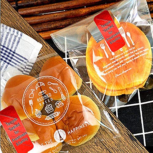 Remarkable Tamper-Evident Food Sealed for Freshness and Safety Stickers,0.5 x 1.5 Inch Tamper Proof Sealed for Freshness Stickers Help Increase Security During Delivery (500 Pcs) (red) - NewNest Australia