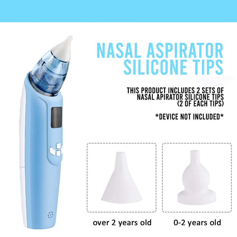 Watolt Nasal Aspirator Replacement Tips for Electric Baby Nasal Aspirator - 2 Sets/4 Pieces of White Reusable Tips - NewNest Australia