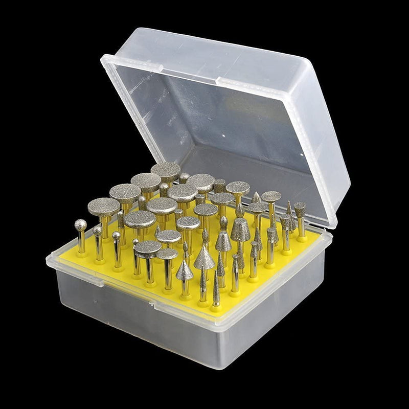 Diamond Burr Set- Ceramics Tile Glass Lapidary for Rotary Tools 50pc - NewNest Australia