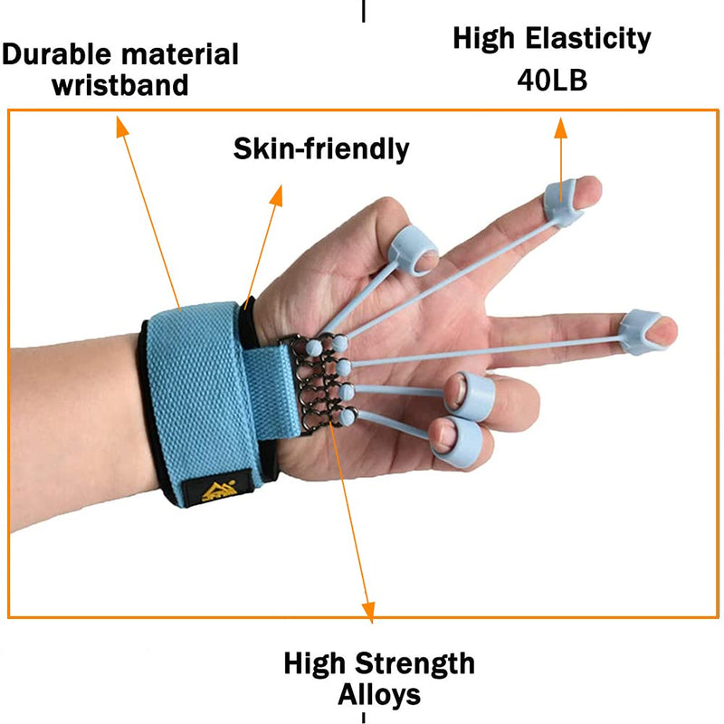 Finger Exerciser Hand Strengthener Hand Exercise Equipment Finger Resistance Band Climbing Finger Strengthener Guitar Finger Stretcher Wmoisnuos Finger Extensor Strengthener 40LB - NewNest Australia