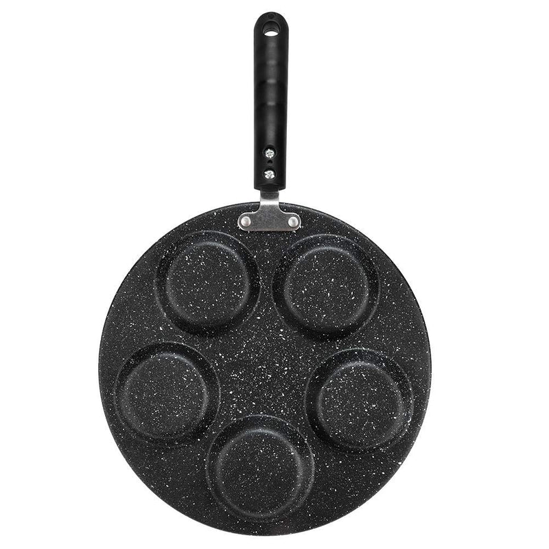 Nonstick Frying Pan 5 Egg Pans Multifunction Kitchen Cooking Pan,Omelette Pan, Pancake Pan, Plett Pan,Swedish Pan for Breakfast English Muffin Sandwich Sunny Side Up Egg and Sausage Patties - NewNest Australia