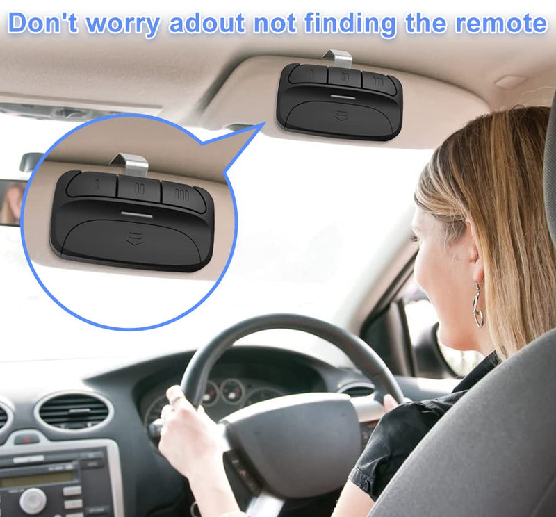 3-Channel Universal Garage Door Opener Remote with Visor Clip, Replacement for LiftMaster Chamberlain Craftsman Compatible with Openers has Green Orange Red Purple Yellow Learn Button 2 Pack - NewNest Australia