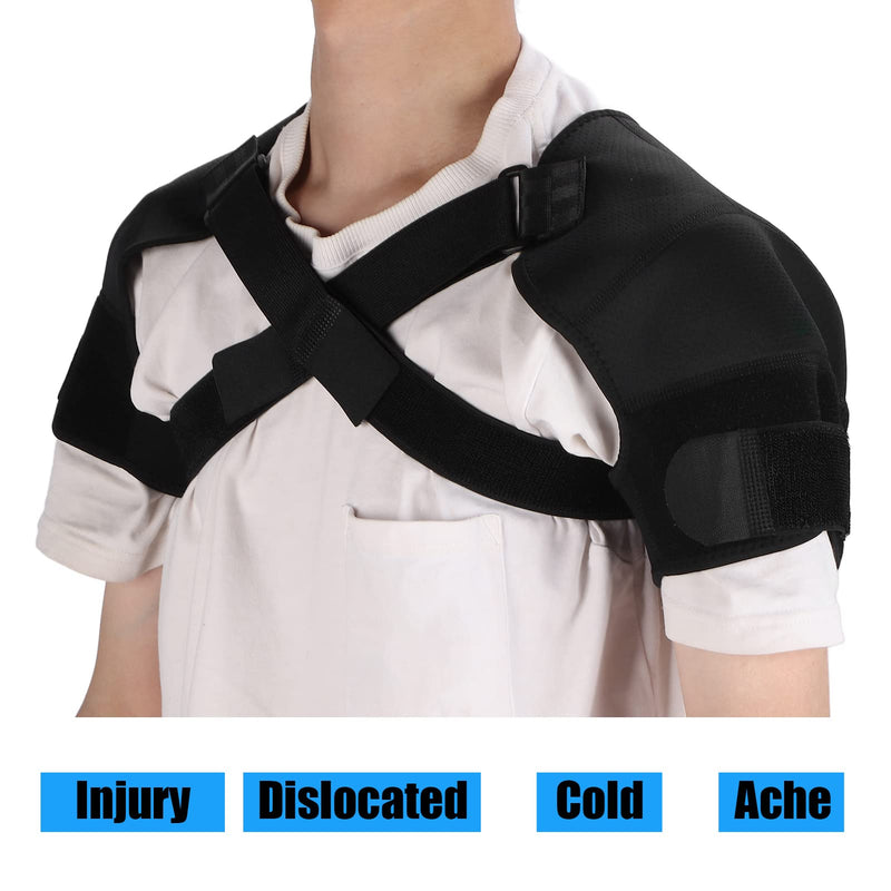 Elastic Shoulder Bandage Shoulder Strap, Double Shoulder Support Shoulder Wrap Protection Shoulder Strap Bandage For Outdoor Hiking Lifting Sports Posture Correction Shoulder Strap Back Stabilizer (M) - NewNest Australia
