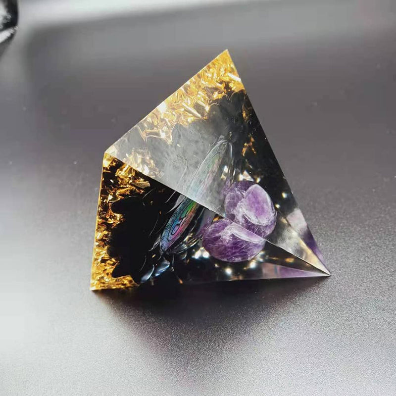 ycyingcheng Pyramid Ogan Crystal Energy Tower Nature Reiki Chakra Crushed Stone, Crystal Energy Tower Nature Reiki Chakra Crushed Stone Jewelry Flower of Life Blessing Home Office Ornaments Decor E - NewNest Australia