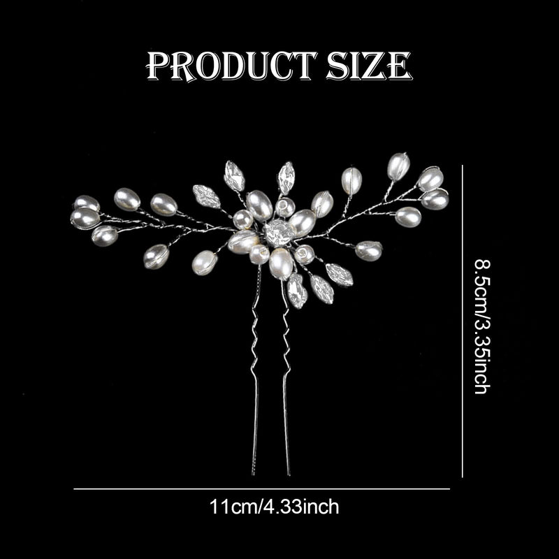 TSHAOUN 5 Pcs Bridal Hair Pins, Fashion Retro Elegant Ladies Pearl Hair Accessories for Wedding, Wedding Bridal Jewelry Bridal Hair Accessories Headpiece Wedding Accessories for Brides Women (5Pcs) 5Pcs - NewNest Australia