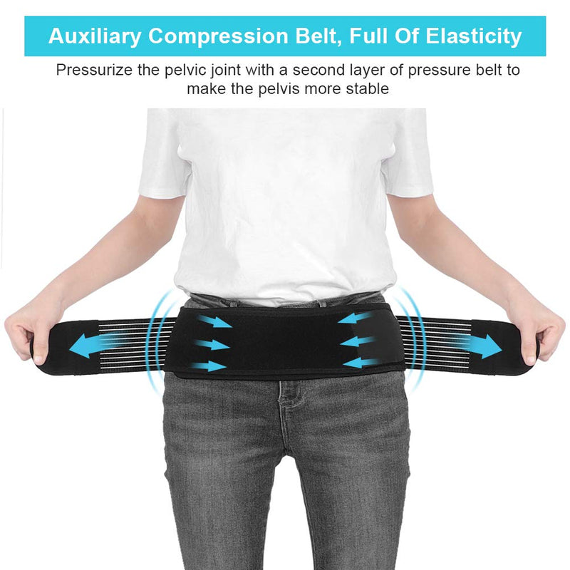 Sacroiliac belt, SI belt sacroiliac joint bandage support belt pregnancy isg belt with two-layer Velcro fastener to stabilize the SI joint and relieve sciatic nerves - NewNest Australia