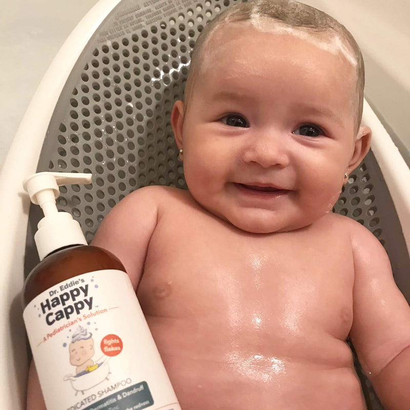 Dr. Eddie’s Happy Cappy Medicated Shampoo for Children, Treats Dandruff and Seborrheic Dermatitis, No Fragrance, Stops Flakes and Redness on Sensitive Scalps and Skin, Cradle Cap Brush Not Needed, 8 oz - NewNest Australia