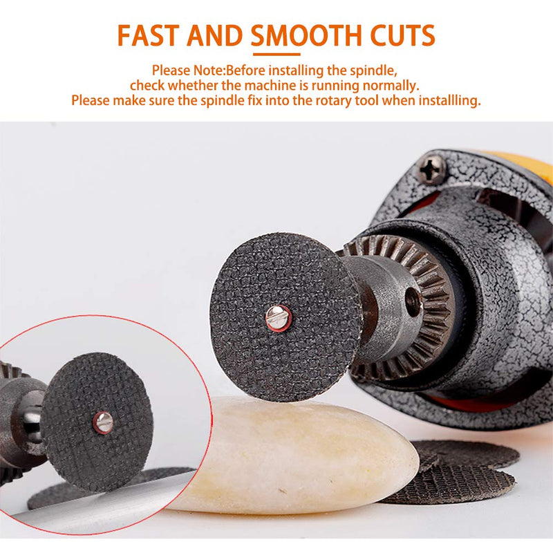 Rotary Tool Accessories Cutting Wheels Set 42 Pcs Diamond Cutting Wheels 15pcs and Resin Cutting Off Wheels 15pcs With Mandrels, Hss Circular Saw Blades 6pcs With 1/8" Shank for Wood Metal DIY Craft - NewNest Australia