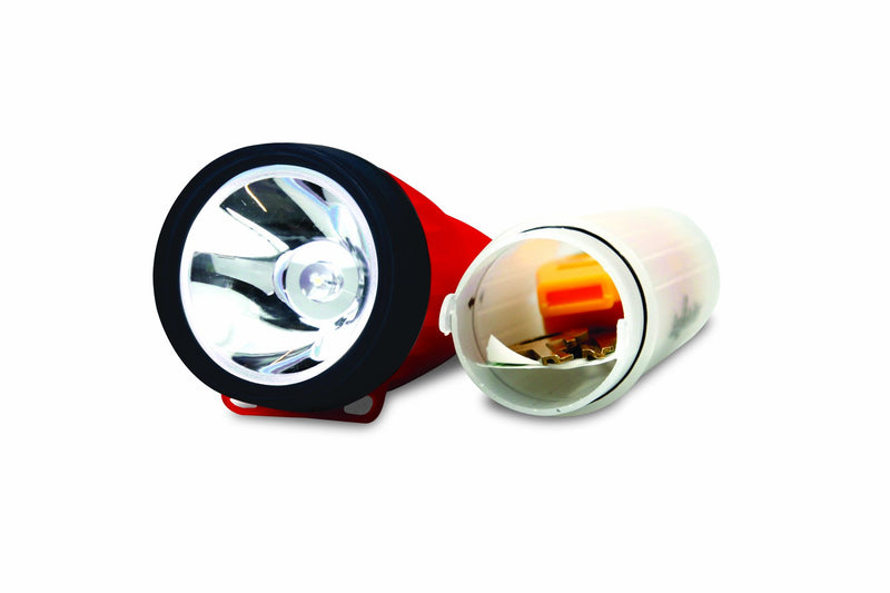 Life Gear LED Flashlight with Glow Handle, Emergency Flasher and Storage Compartment, RED - NewNest Australia