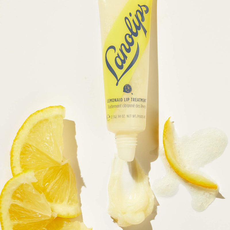 Lanolips Lemonaid Lip Treatment - Hydrating Lip Exfoliant with Lanolin, Lemon Oil Vitamin E + Shimmer - Tinted Moisturizer for Dry, Cracked, Peeling Lips (12.5g / 0.42oz) - NewNest Australia