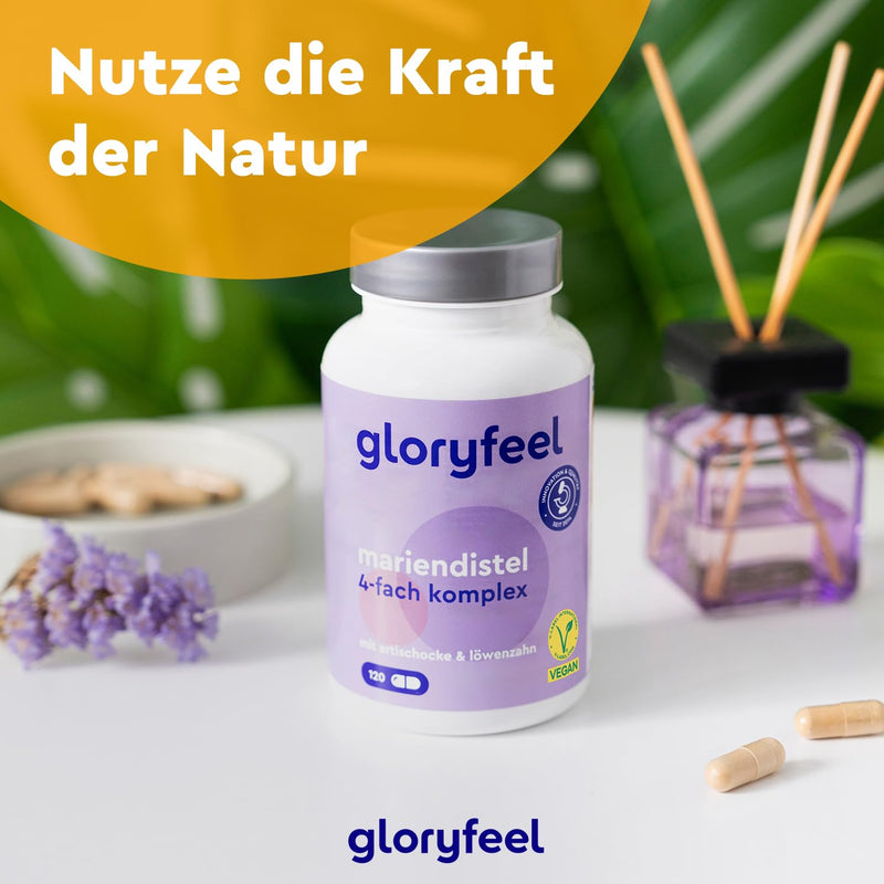 Milk thistle (500mg) with artichoke (400mg), dandelion (150mg) and desmodium (50mg) - high dose with silymarin content - 120 vegan capsules - laboratory tested, made in Germany without additives - NewNest Australia