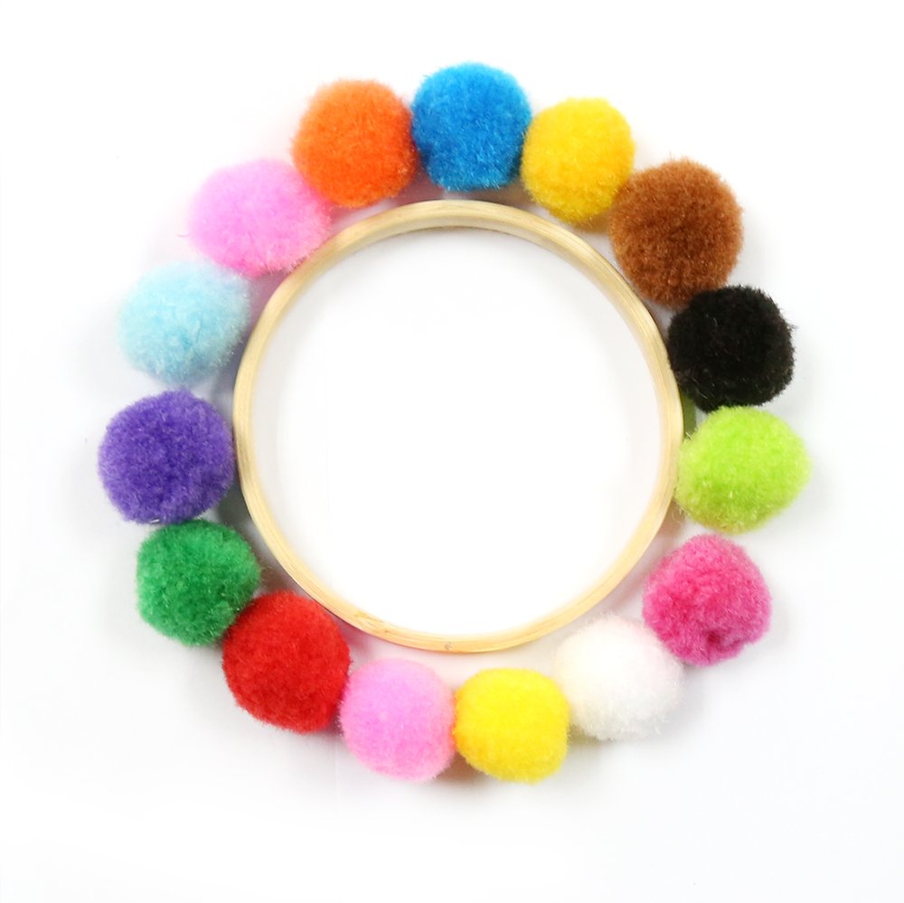 Caydo 500 Pieces 1cm Black Pom Poms Mini Craft Pom Poms Balls for Kids DIY  Art Creative Crafts Projects Decorations
