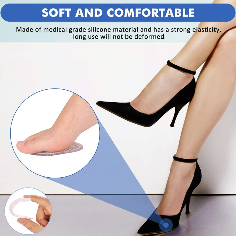 Haofy Silicone Forefoot Insoles Forefoot Pad Gel For Pain Relief, 2 Pairs Of High Heels Cushion Bunion Pads Gel Non-Slip Metatarsal Pad, Self-Adhesive Insoles Forefoot Pads For Women - NewNest Australia