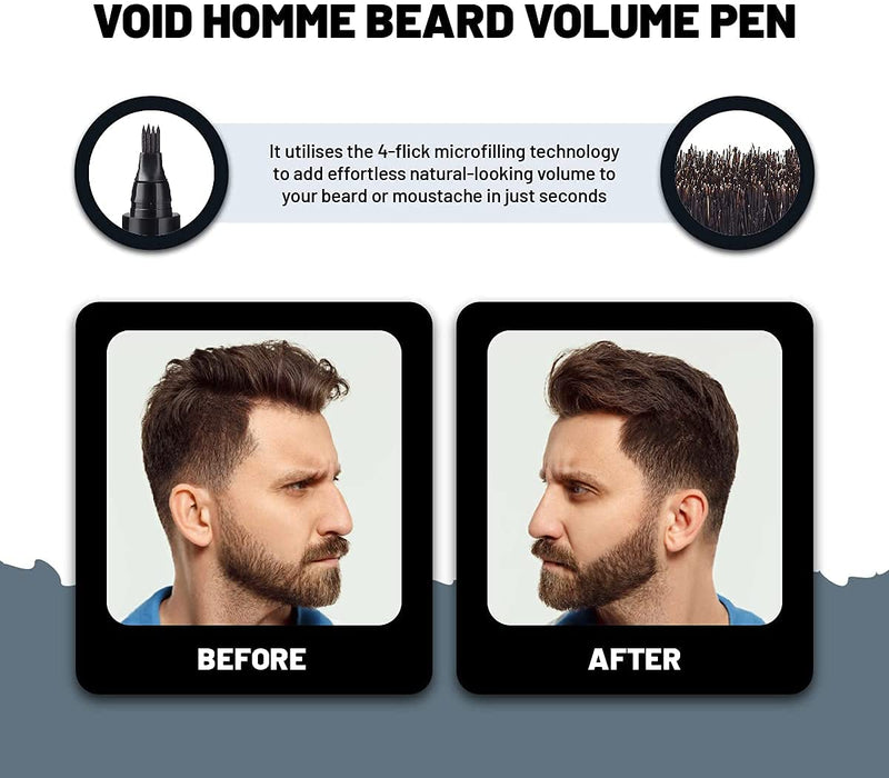 VOID Homme Beard Pen (Black) Men's Beard Filler and Beard Pen, Beard Color Black and Beard Filler for Filling, Beard Filler Pen and Beard Dye Black, Waterproof Beard Pen | Men's Beard Pen - NewNest Australia