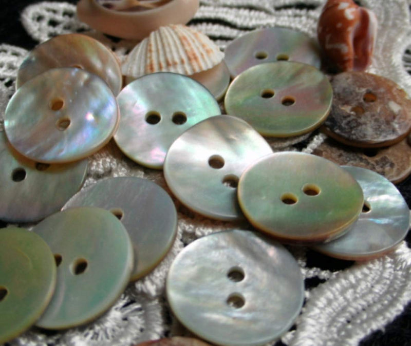 Welecom 1000 Pcs Natural Shell Buttons 10mm 2 Hole Mother of Pearl Round Shell Buttons for Cloth Sewing Craft Buttons - NewNest Australia