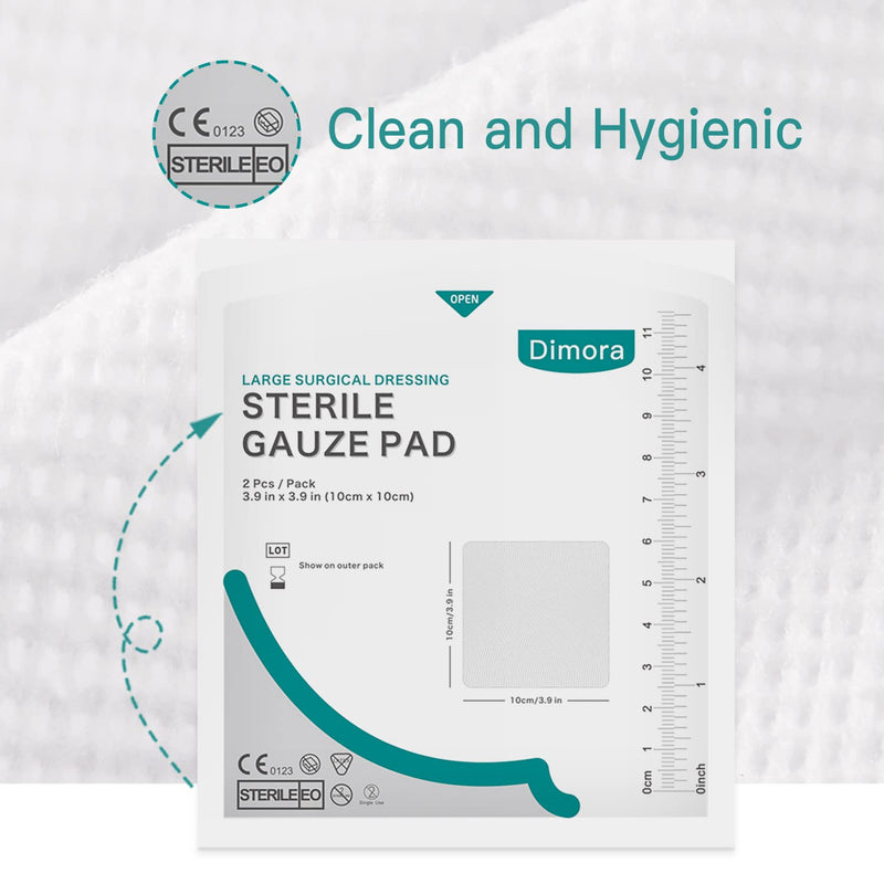 Sterile Gauze Pads, Non-Woven 6-Ply Medical Gauze Pad, 4 x 4 inches Gauze Sponges for Wound Care (20 Packs) 20 Count (Pack of 1) - NewNest Australia